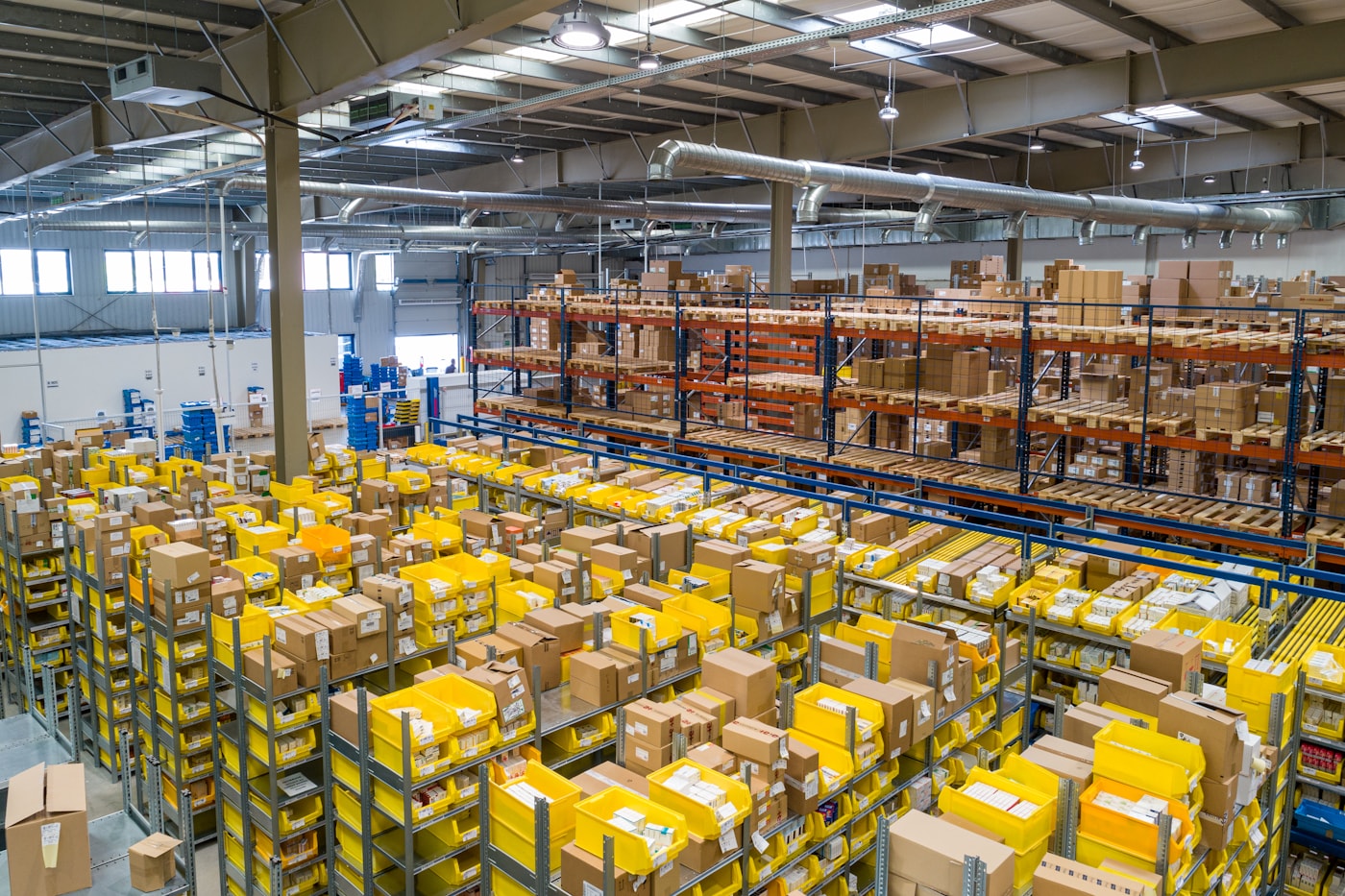 Commercial goods prepared for logistics and distribution